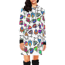 Load image into Gallery viewer, Indigenous Paisley White Hoodie Dress
