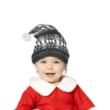 Load image into Gallery viewer, Writing on Stone Black and White Santa Hat
