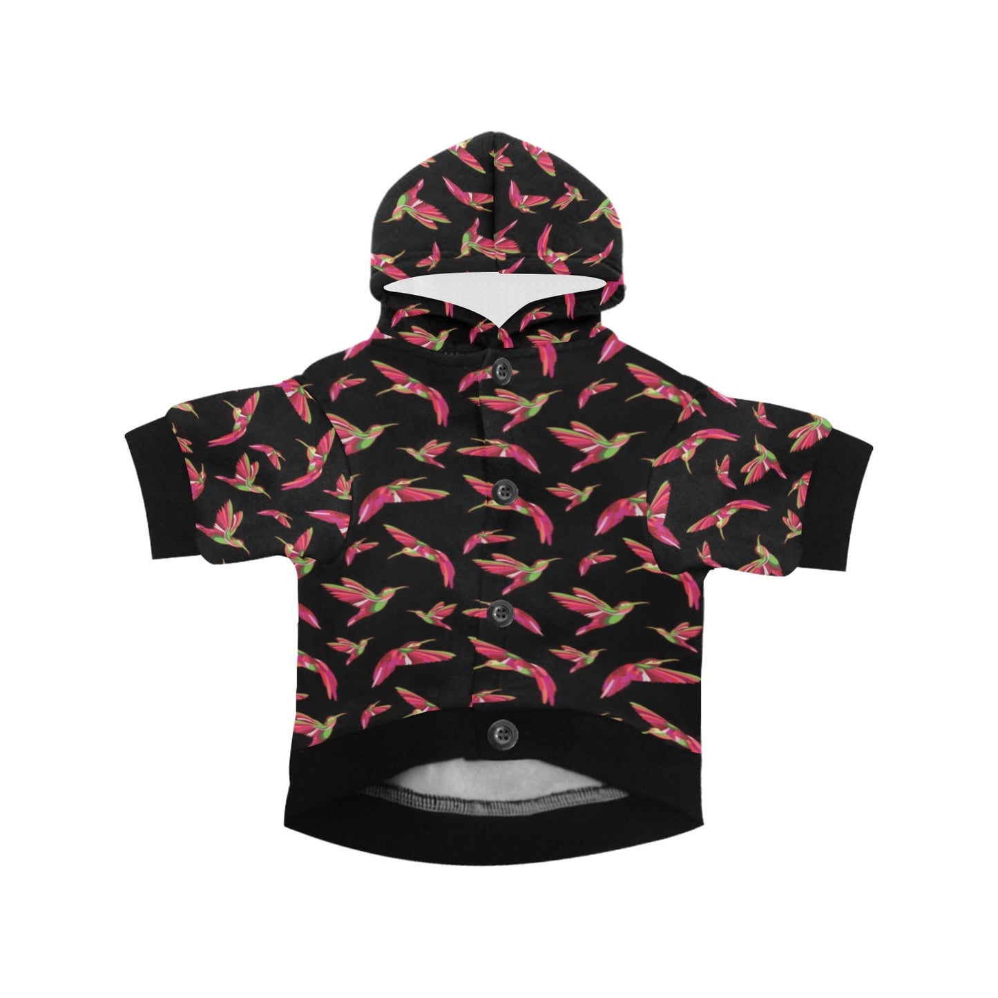 Red Swift Colourful Black Pet Dog Hoodie