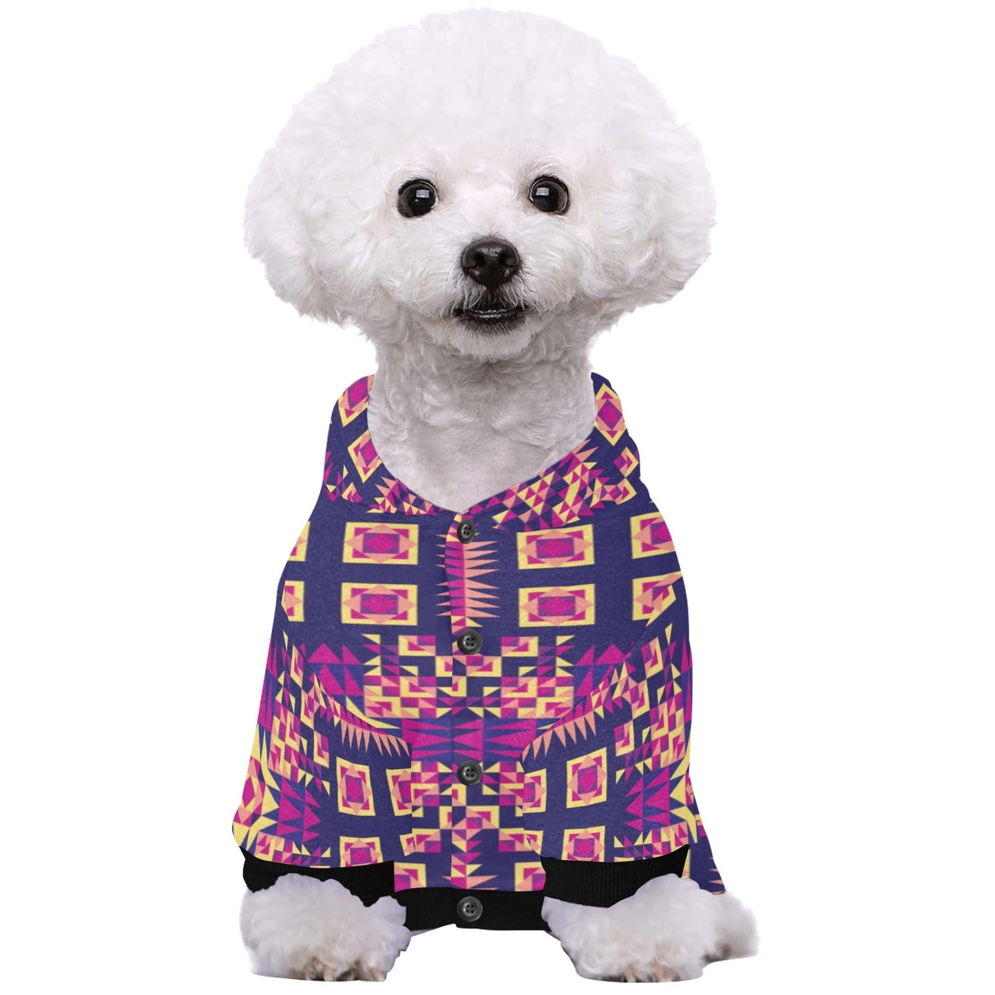 Kaleidoscope Bleu Pet Dog Hoodie