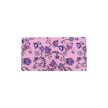 Load image into Gallery viewer, Purple Floral Amour Women&#39;s Trifold Wallet
