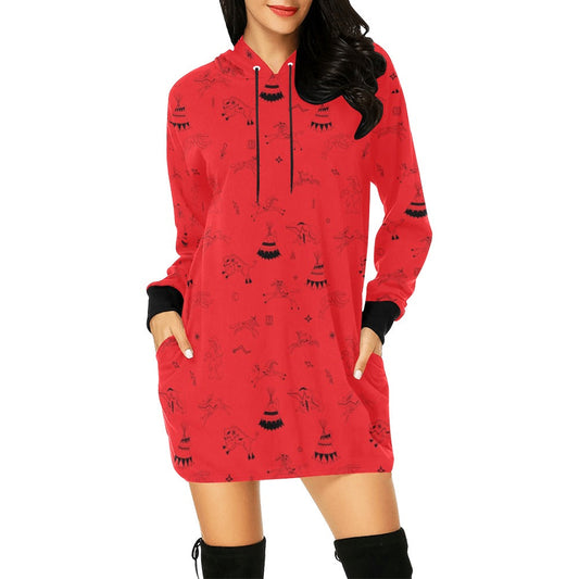 Ledger Dabbles Red Hoodie Dress