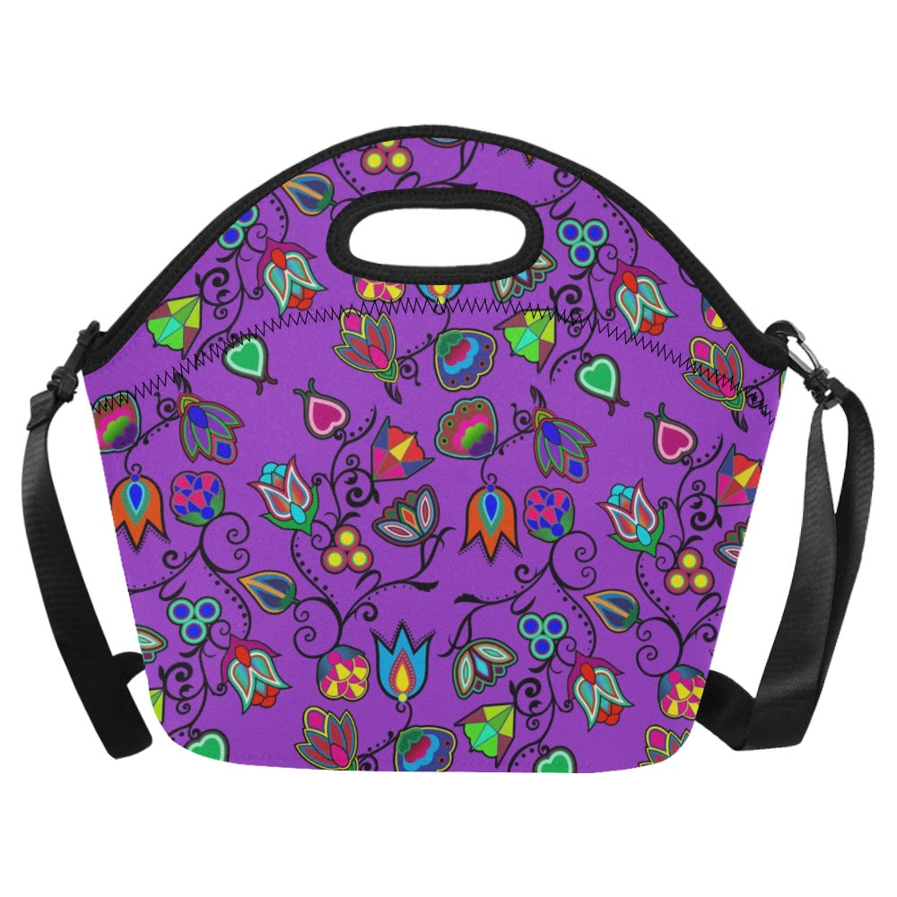 Indigenous Paisley Dark Orchid Neoprene Lunch Bag/Large