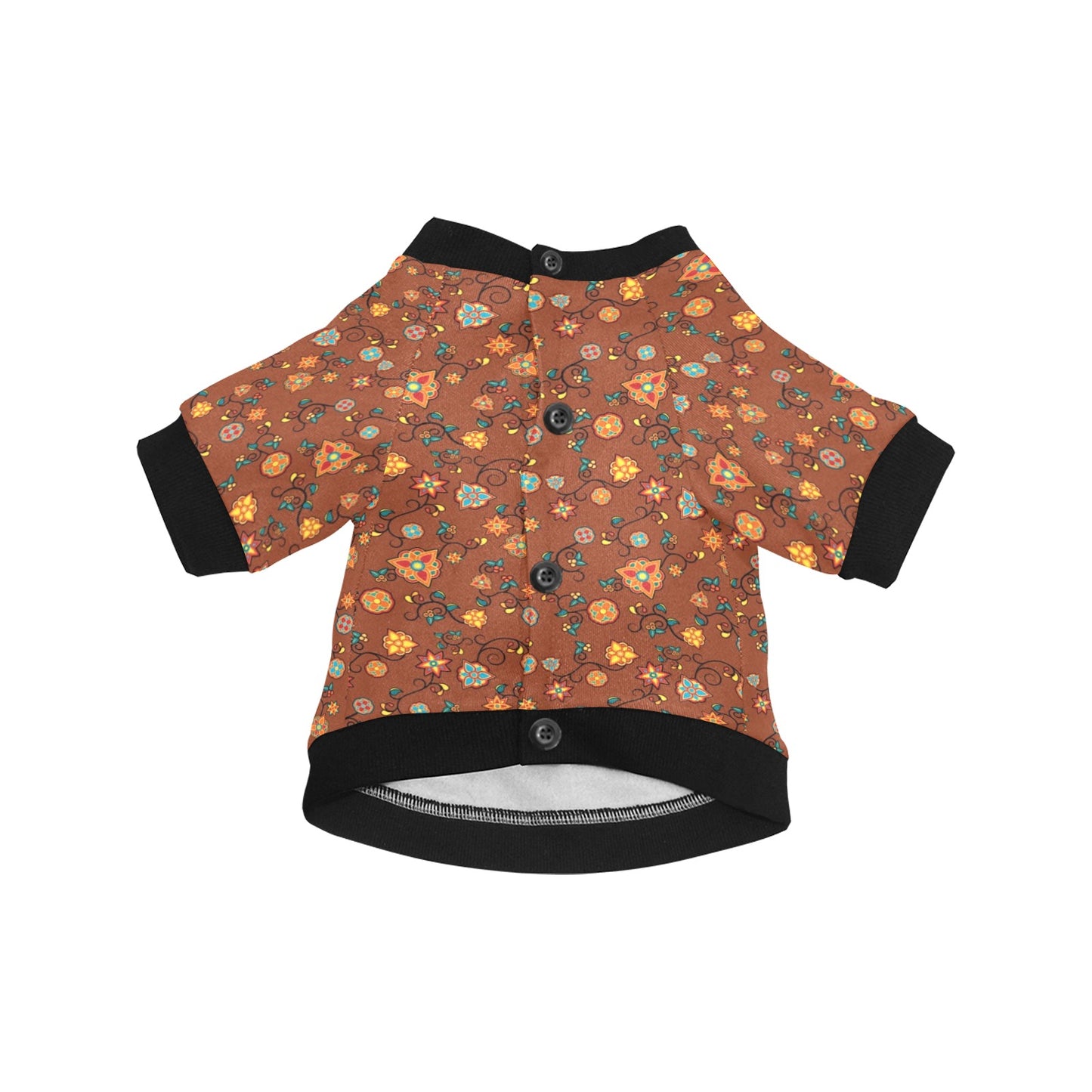 Fire Bloom Shade Pet Dog Round Neck Shirt