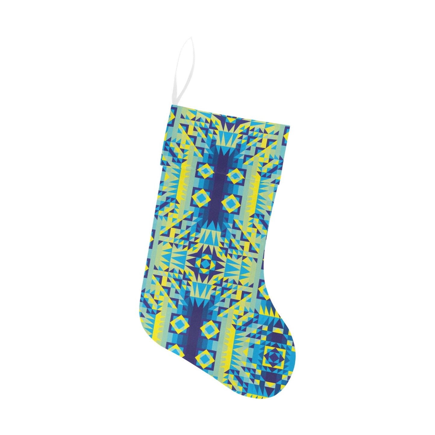 Kaleidoscope Jaune Bleu Christmas Stocking