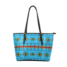 Load image into Gallery viewer, Sacred Trust Sky Leather Tote Bag
