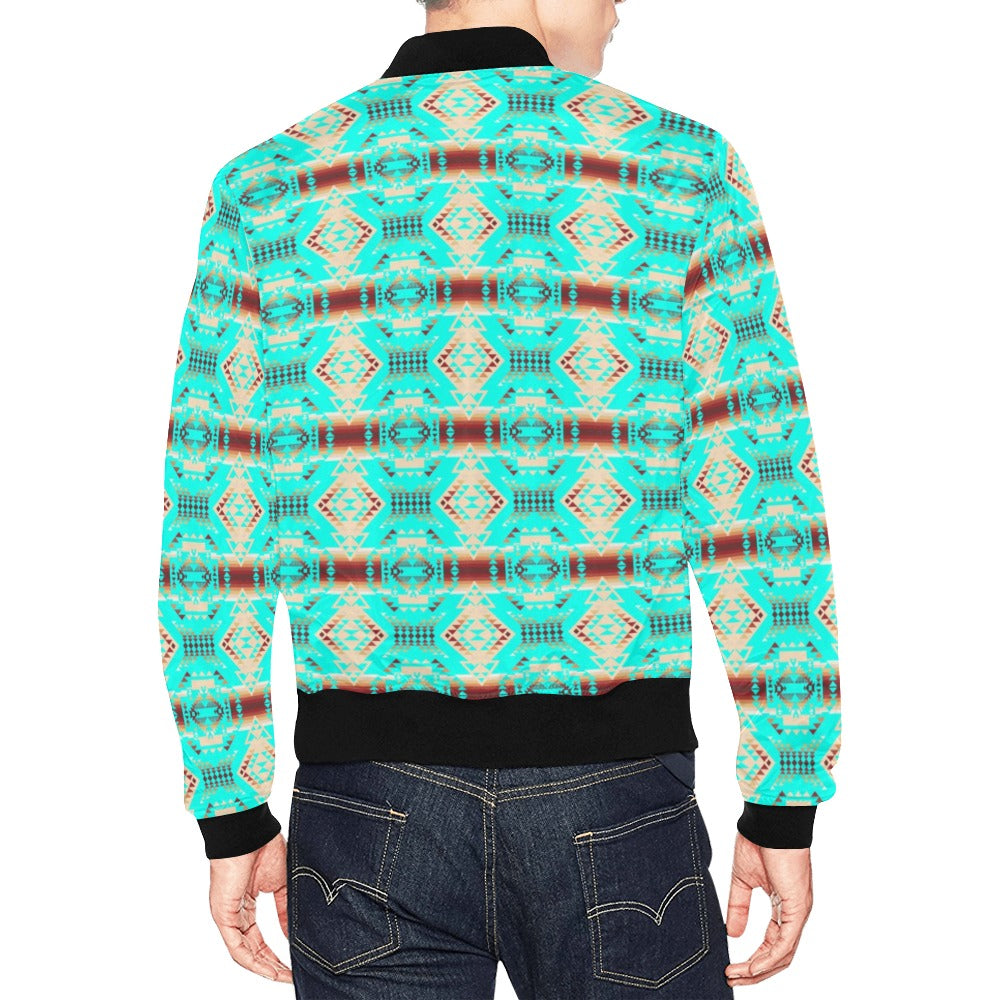 Gathering Earth Turquoise Bomber Jacket for Men
