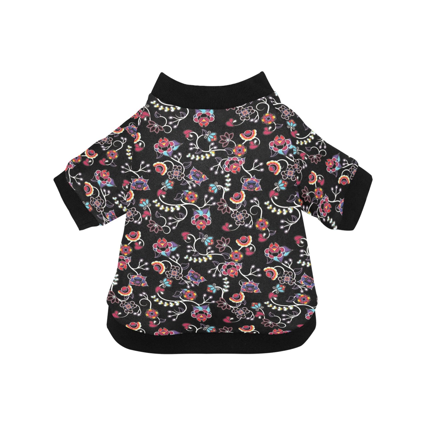 Floral Danseur Pet Dog Round Neck Shirt