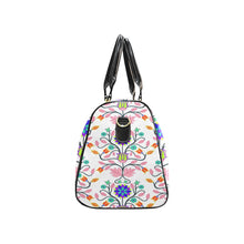 Load image into Gallery viewer, Floral Beadwork Four Clans White New Waterproof Travel Bag/Small
