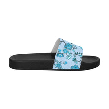 Load image into Gallery viewer, Blue Floral Amour Men&#39;s Slide Sandals
