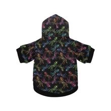 Load image into Gallery viewer, Neon Floral Horses Pet Dog Hoodie
