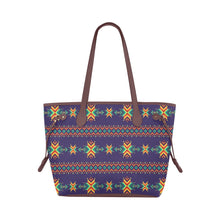 Load image into Gallery viewer, Dreams of Ancestors Indigo Clover Canvas Tote Bag
