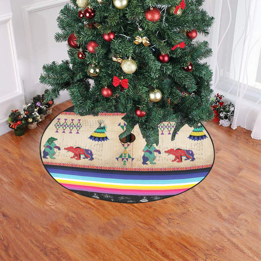 Bear Ledger Black Sky Tree Skirt