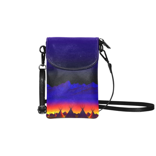 Teepees Northern Lights Small Cell Phone Purse