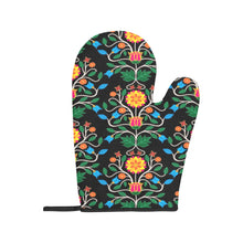 Load image into Gallery viewer, Floral Beadwork Four Clans Oven Mitt &amp; Pot Holder
