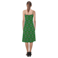 Load image into Gallery viewer, Dakota Damask Green Alcestis Slip Dress
