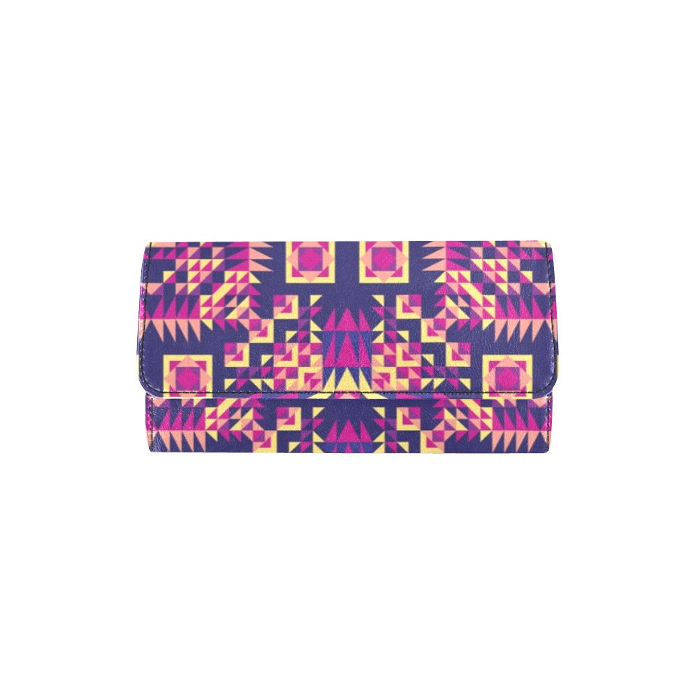 Kaleidoscope Bleu Women's Trifold Wallet