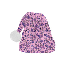 Load image into Gallery viewer, Purple Floral Amour Santa Hat
