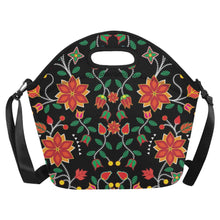 Load image into Gallery viewer, Floral Beadwork Six Bands Neoprene Lunch Bag/Large
