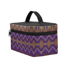 Load image into Gallery viewer, Fire Feather Purple Cosmetic Bag/Large
