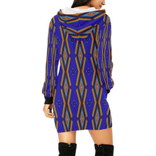 Load image into Gallery viewer, Diamond in the Bluff Blue Hoodie Dress
