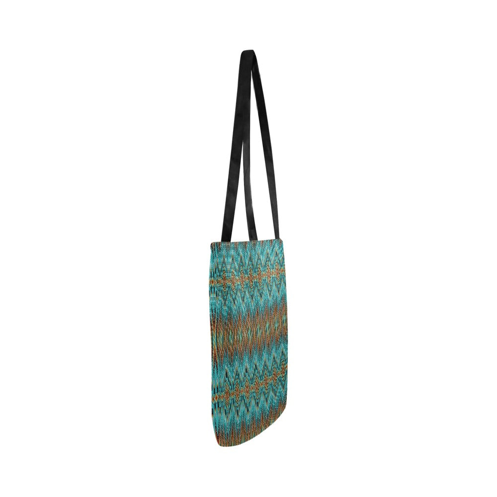 Fire Feather Turquoise Reusable Shopping Bag