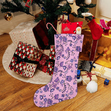 Load image into Gallery viewer, Purple Floral Amour Christmas Stocking
