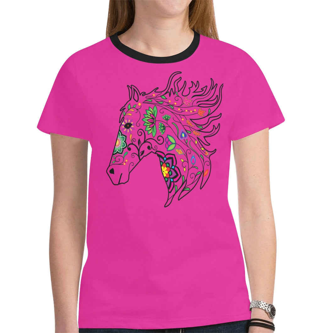 Horse Spirit Guide (Pink) New T-shirt for Women