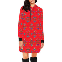 Load image into Gallery viewer, Dakota Damask Red Hoodie Dress
