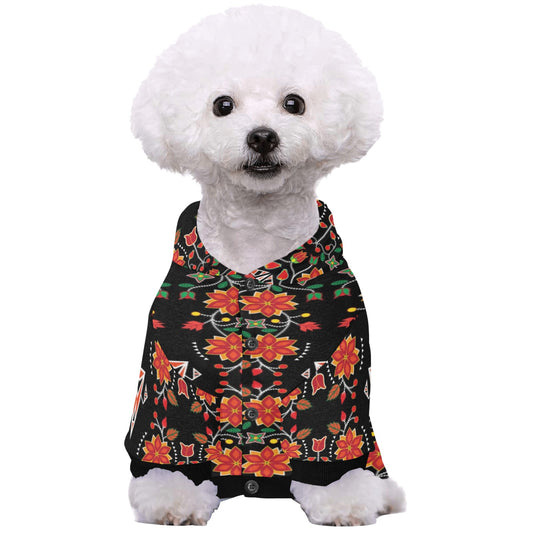 Floral Beadwork Six Bands Pet Dog Hoodie