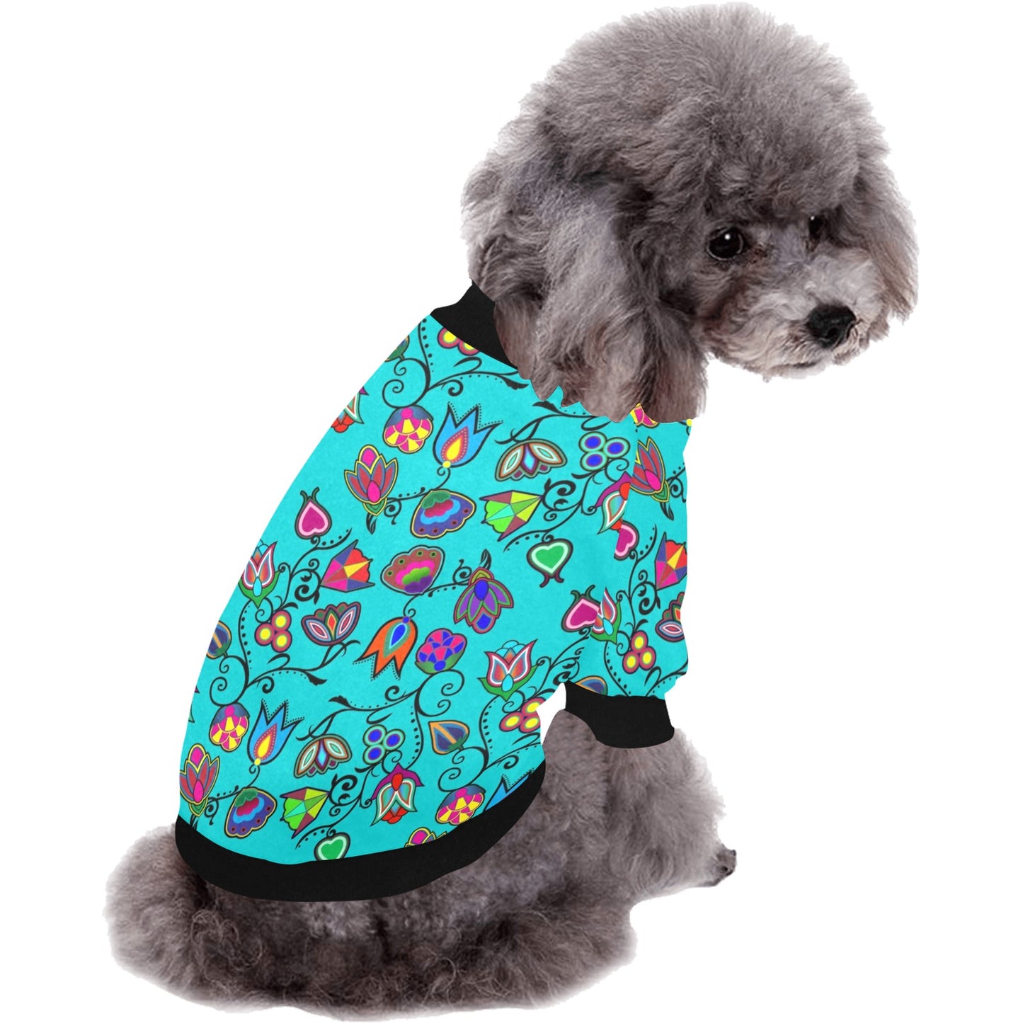 Indigenous Paisley Sky Pet Dog Round Neck Shirt