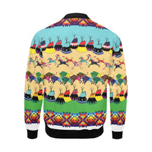 Load image into Gallery viewer, Horses and Buffalo Ledger White Bomber Jacket for Men
