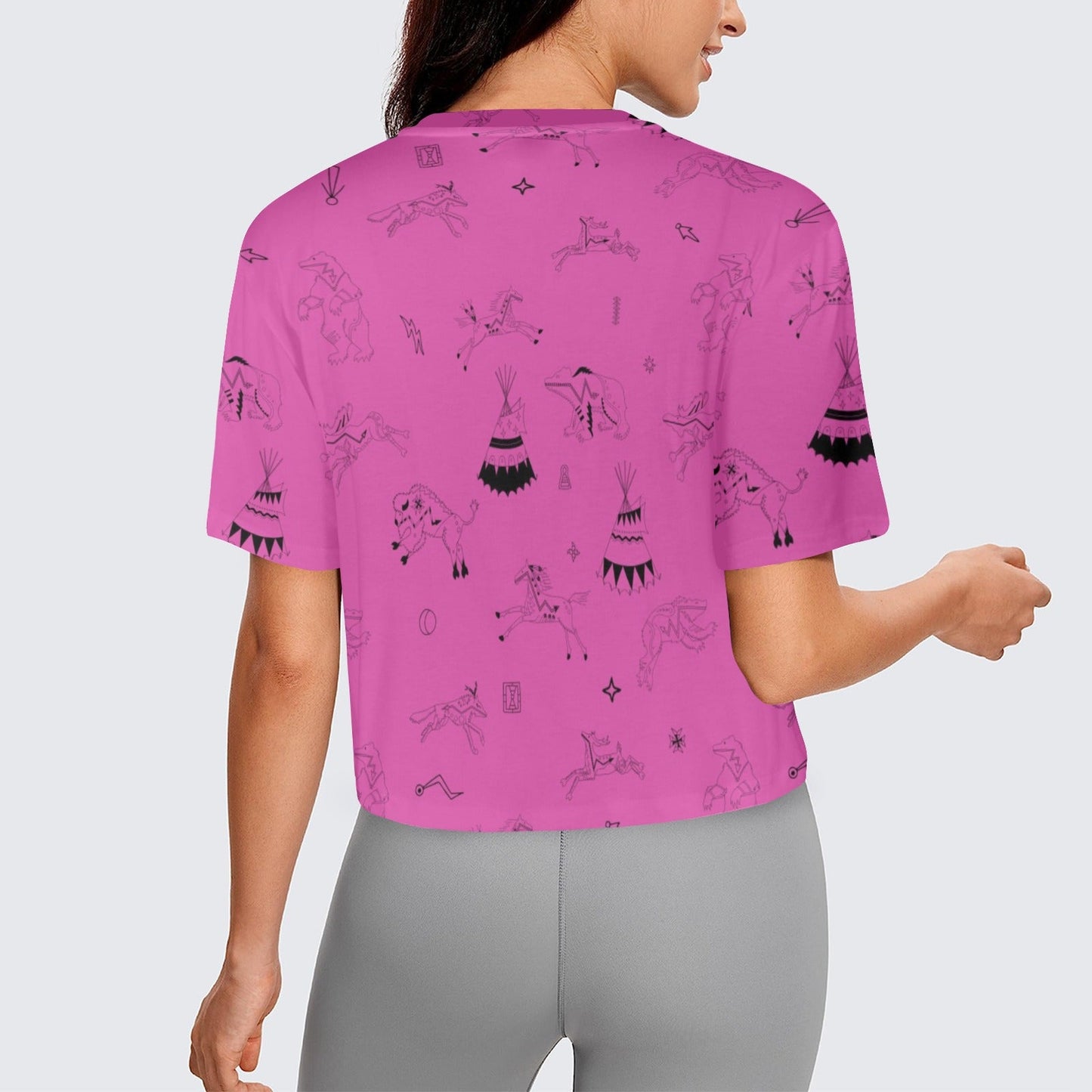 Ledger Dabbles Magenta Crop Top