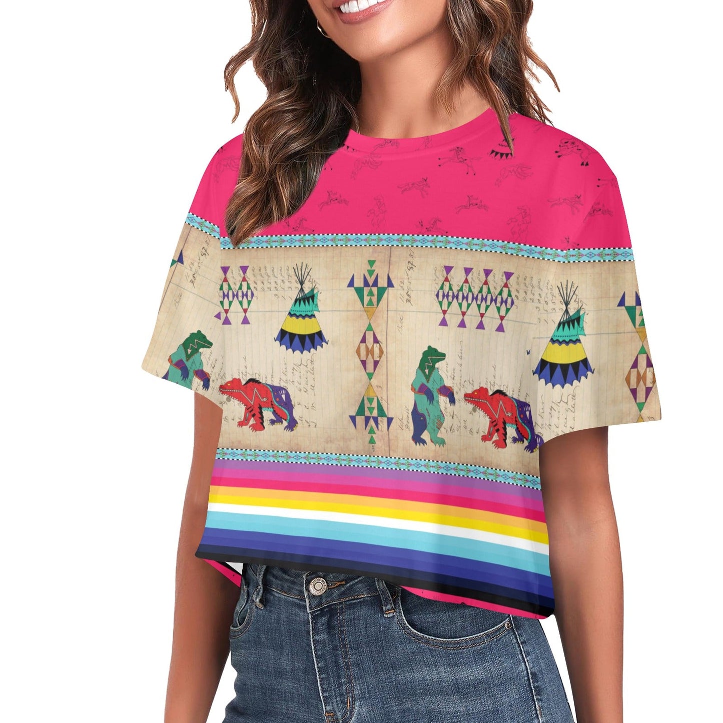 Bear Ledger Berry Crop Top