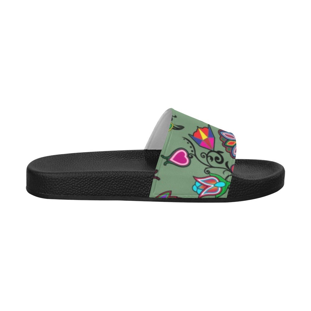 Indigenous Paisley Dark Sea Women's Slide Sandals