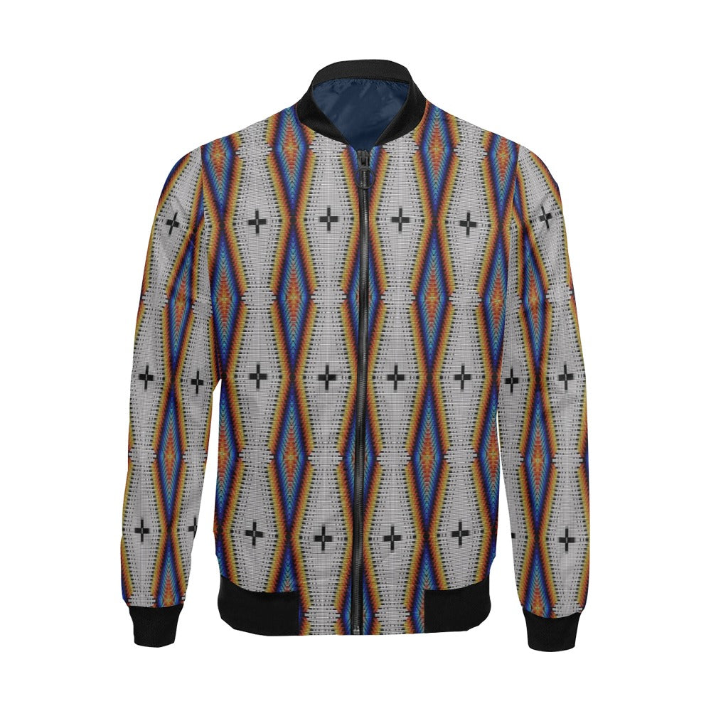 Diamond in the Bluff White Bomber Jacket for Men