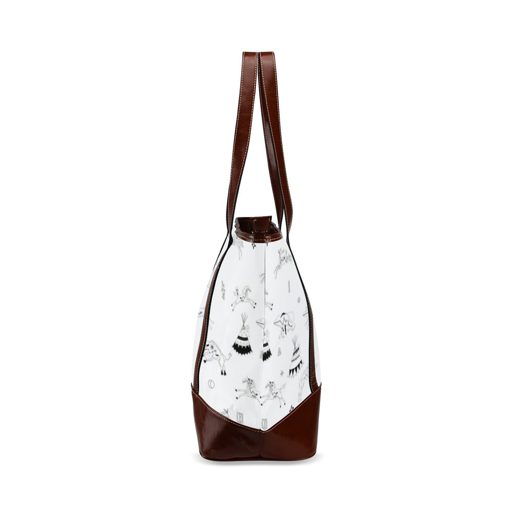 Ledger Dables White Tote Handbag