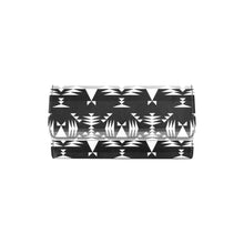 Load image into Gallery viewer, Between the Mountains Black and White Women&#39;s Trifold Wallet
