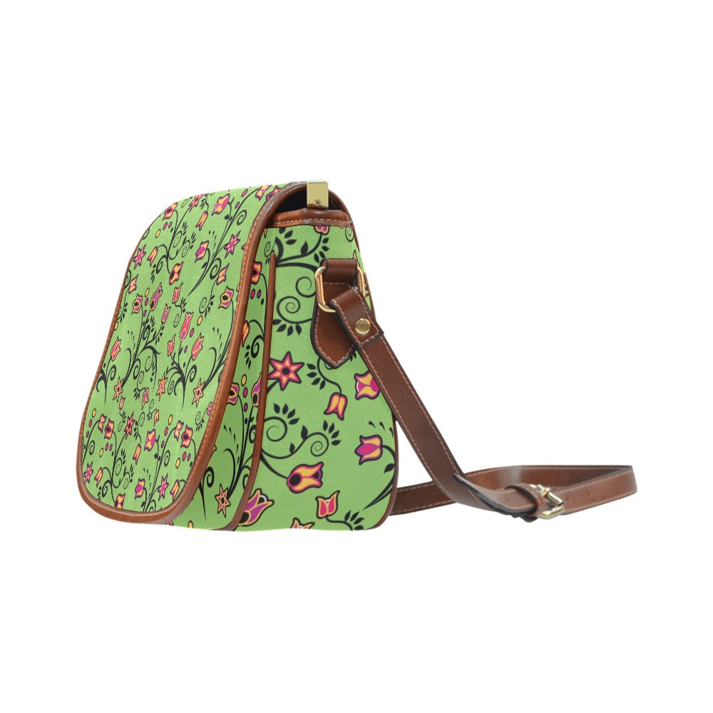 LightGreen Yellow Star Saddle Bag