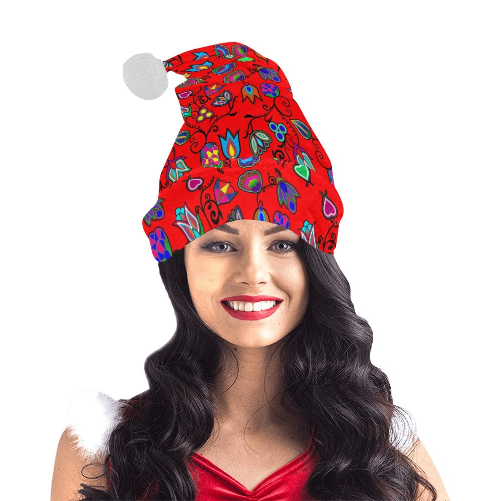 Indigenous Paisley Dahlia Santa Hat