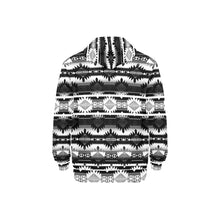 Load image into Gallery viewer, Okotoks Black and White Men&#39;s Long Sleeve Fleece Hoodie
