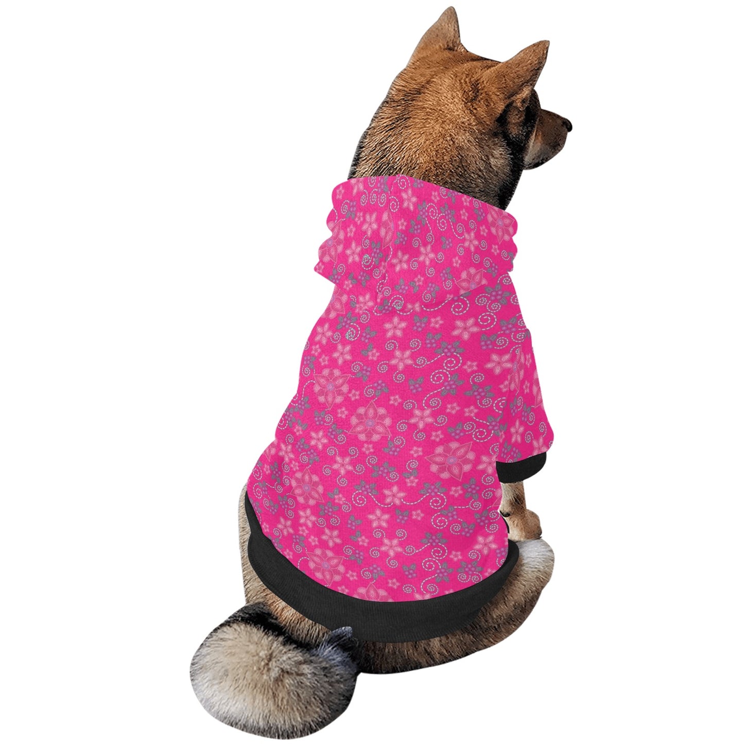 Berry Picking Pink Pet Dog Hoodie