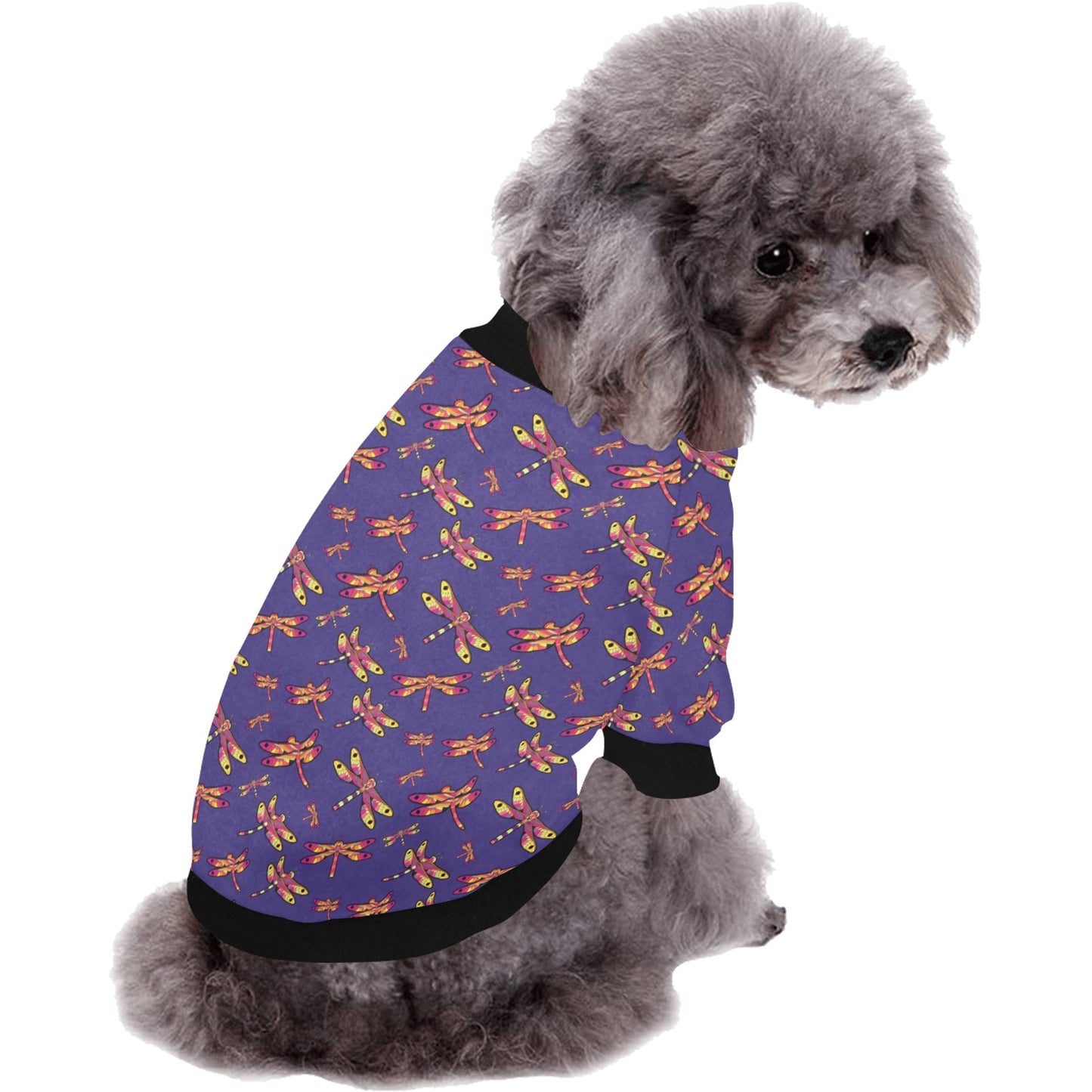 Gathering Purple Pet Dog Round Neck Shirt