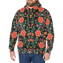 Load image into Gallery viewer, Floral Beadwork Six Bands Men&#39;s Long Sleeve Fleece Hoodie
