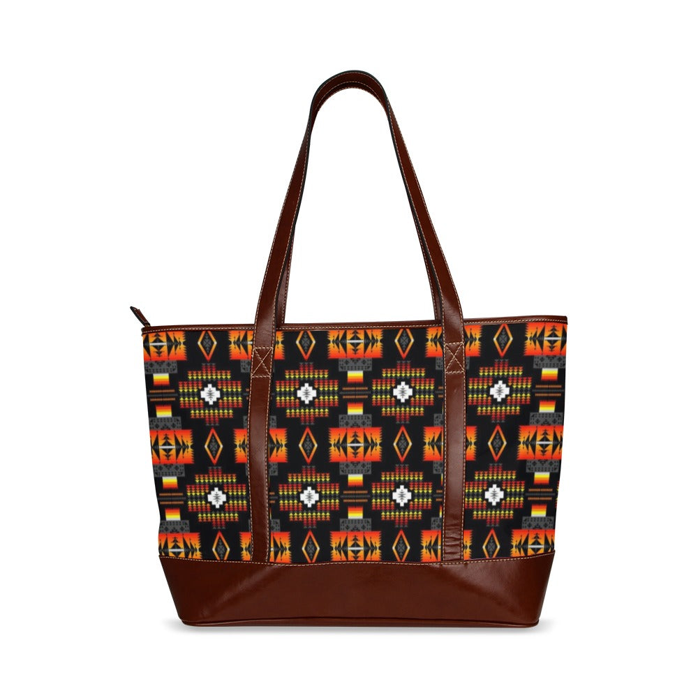 Seven Tribes Black Tote Handbag