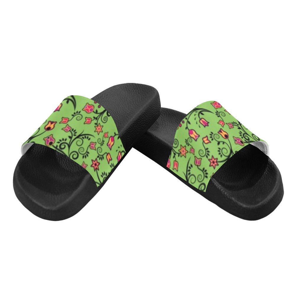 LightGreen Yellow Star Men's Slide Sandals