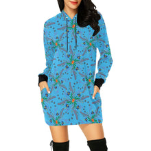 Load image into Gallery viewer, Willow Bee Saphire Hoodie Dress
