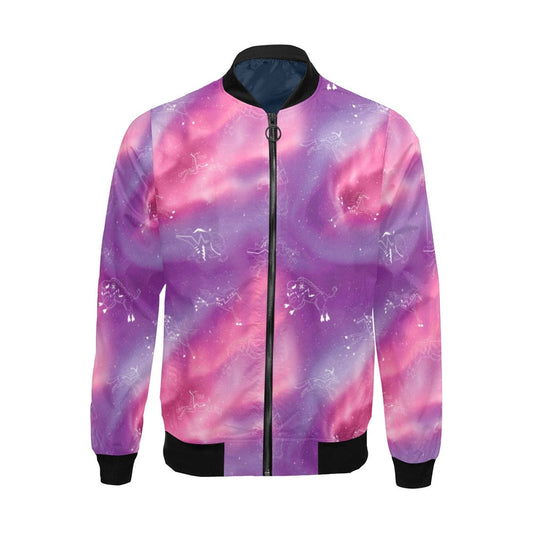 Animal Ancestors 7 Aurora Gases Pink and Purple Bomber Jacket