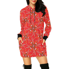 Load image into Gallery viewer, Willow Bee Cardinal Hoodie Dress
