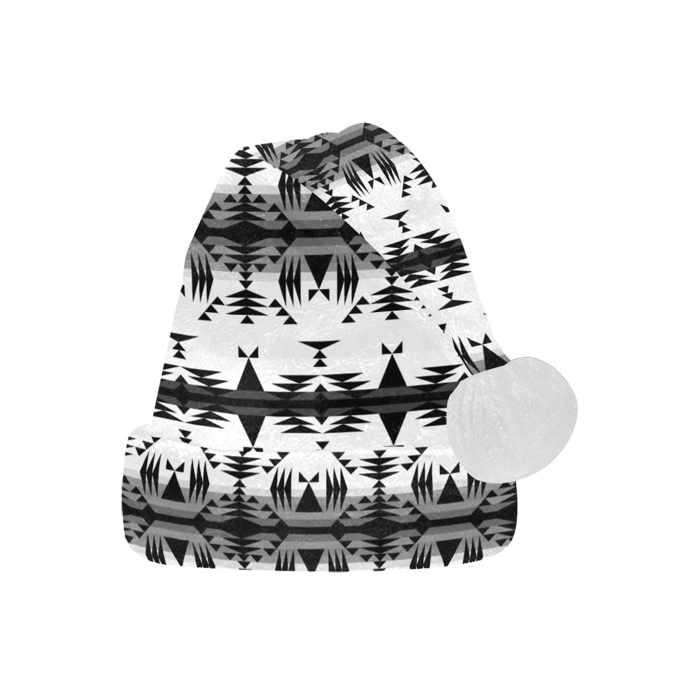 Between the Mountains White and Black Santa Hat